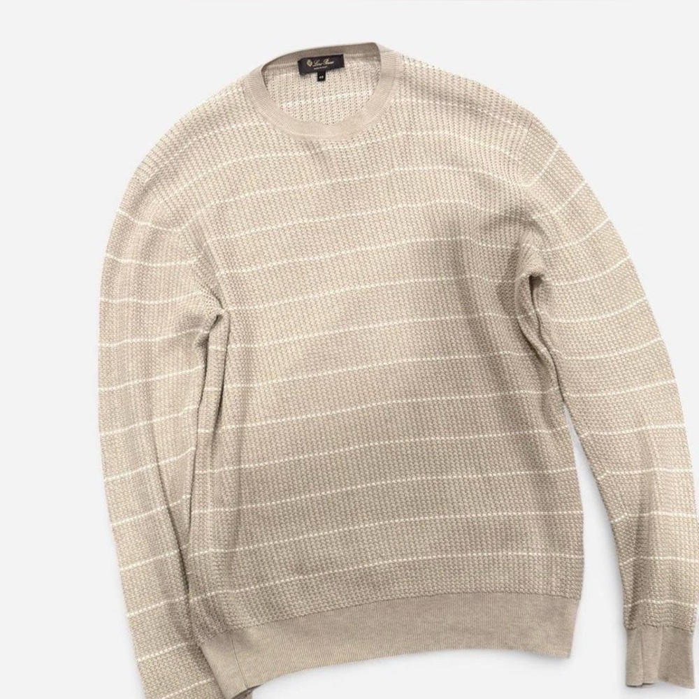 Loro Piana Men's Light Beige Crewneck Sweater